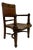 Arts and Crafts Oak Armchair with Saddle Seat, Early 20th Century For Sale