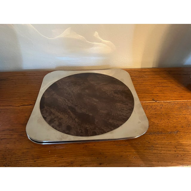 Bouillet Bourdelle 1960s Bouilett-Bourdelle’s Set of 7 Chargers/Placemats by Artist Jean-Luc Bertrand For Sale - Image 4 of 8