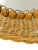 French Mid-Century Sunburst Rattan & Wood Bead Round Wall Mirror For Sale - Image 4 of 13