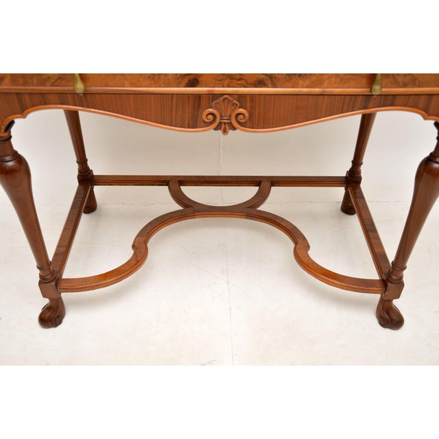 Vintage Walnut Side Table, 1930s For Sale - Image 10 of 11