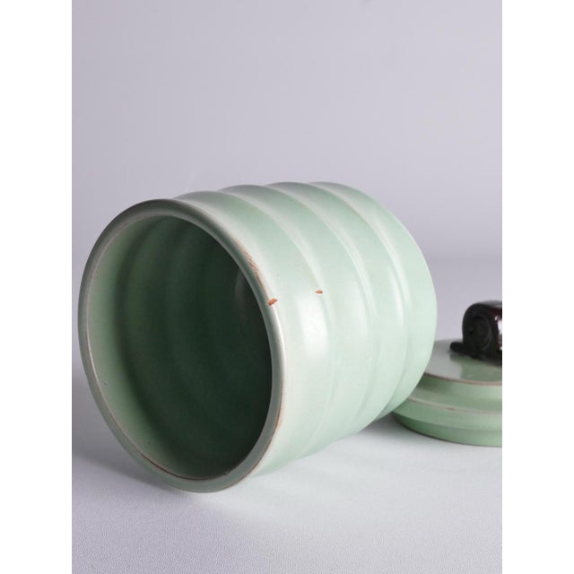 Art Deco Celadon Glazed Lidded Jar by Einar Luterkort for Upsala‑Ekeby, 1930s For Sale - Image 15 of 16
