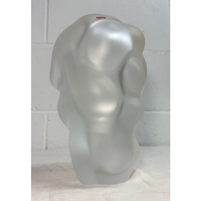 Up for sale is an exquisite Handmade Per Sundberg design for Orrefors Organic Form Frosted Art Glass Crystal Vase. This...
