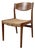 Vintage Danish Modern Teak Chair — Paper Cord Seat, Møller Style, Sculpted Back Splat, 1960s For Sale
