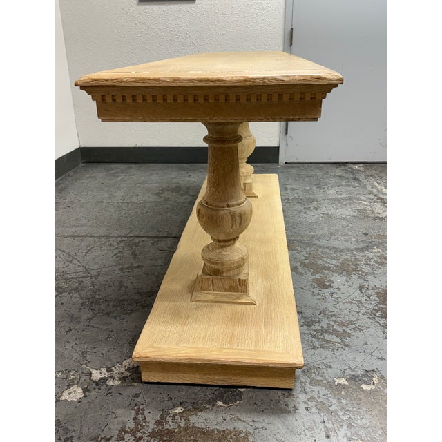 Restoration Hardware Restoration Hardware 15th C. Dual-Baluster Oak Console Table For Sale - Image 4 of 12