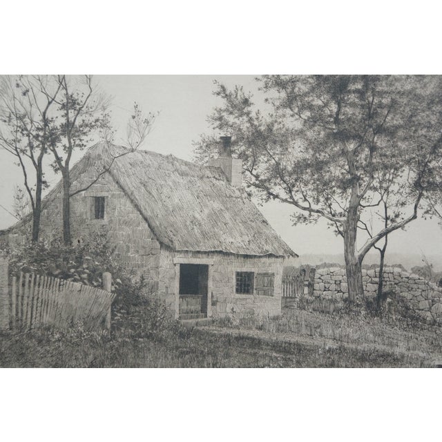 Antique John Octavius Anderson Signed Dear Sweet Spot Home Etching 37" For Sale - Image 4 of 12