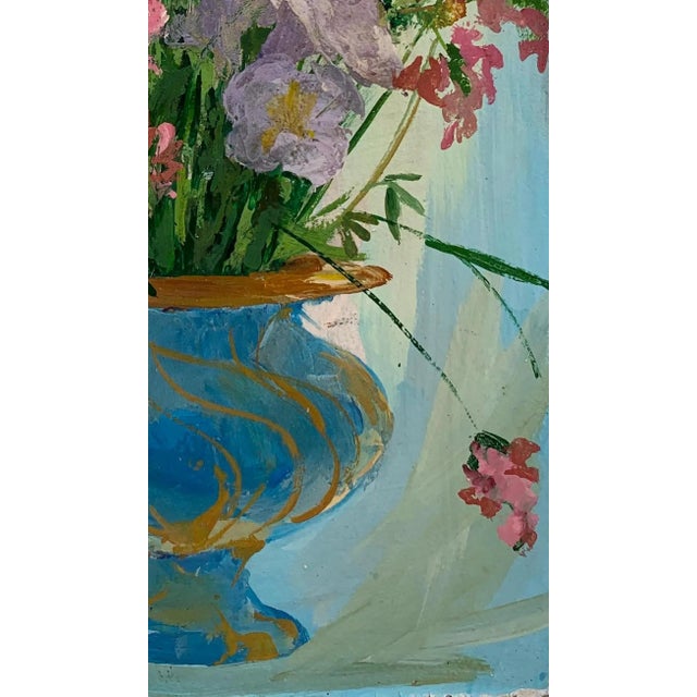 Vintage Floral Oil Painting, Ukrainian Still Life, Vlasova N. 47,5-28.5 For Sale - Image 6 of 6