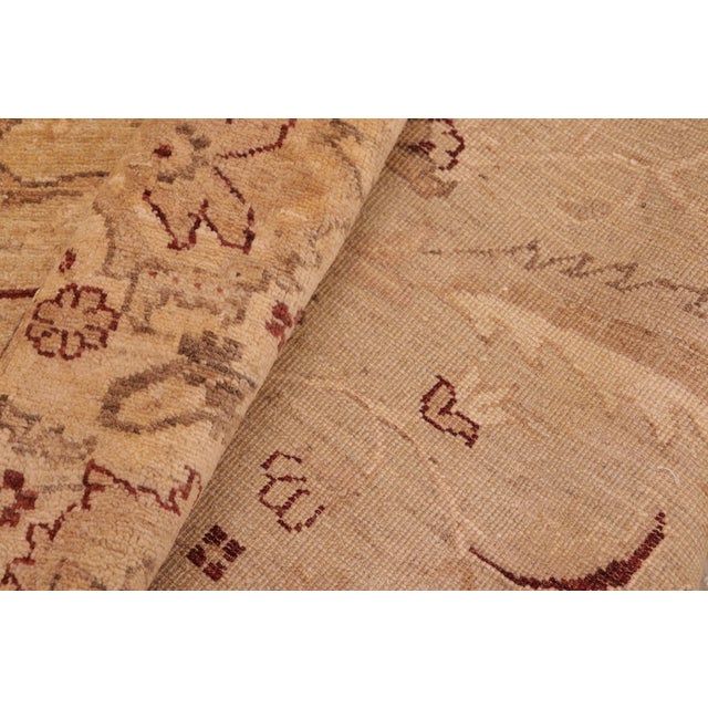 Textile Classic Ziegler Tan Beige Hand-Knotted Wool Rug - 8'0'' X 10'0'' For Sale - Image 7 of 8