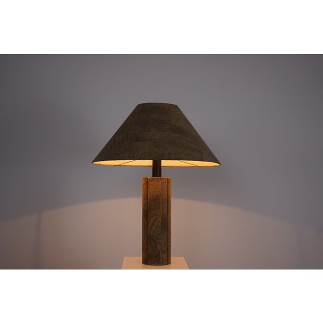 Large Table Lamp in Cork by Ingo Maurer for Design M, 1970s For Sale - Image 9 of 12