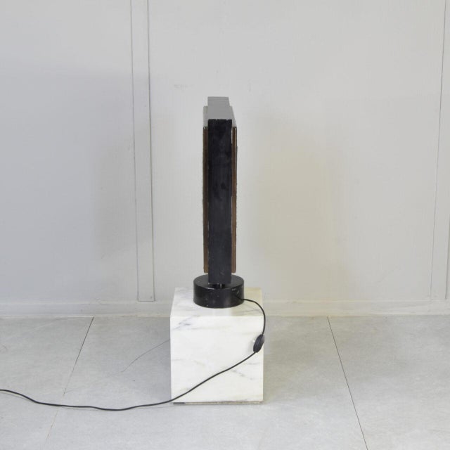 Brown Italian Sculptural Table Lamp by Valdelsa, 1970 For Sale - Image 8 of 11