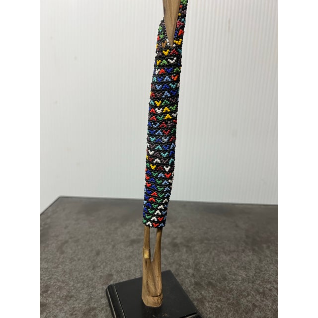 Handcrafted African Female Ndebele Beaded Figures, Pair For Sale In San Francisco - Image 6 of 10