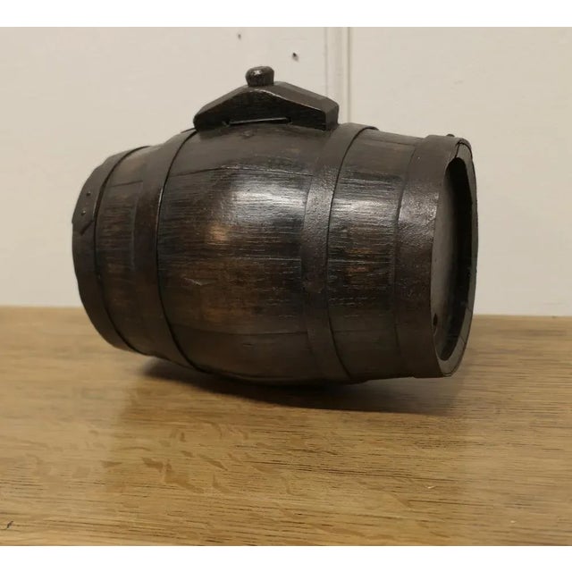 Wood Welsh Oak Cider Flask For Sale - Image 7 of 8
