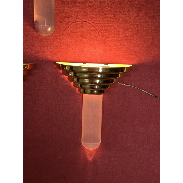 Metal Vintage Hollywood Regency Style Halogen Wall Lamps, 1970s, Set of 5 For Sale - Image 7 of 11