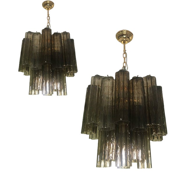 Murano Glass Chandeliers by Simoeng, Set of 2 For Sale