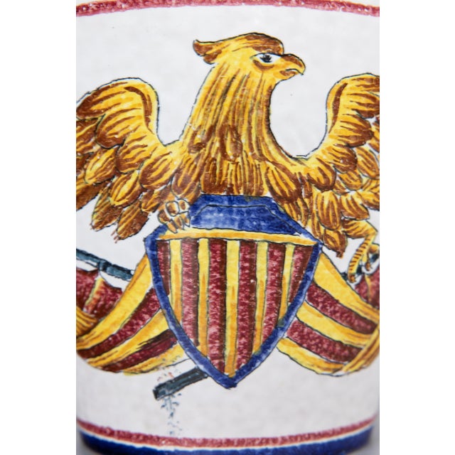 Traditional Vintage Italian Federal Style Eagle Ceramic Planter Cachepot For Sale - Image 3 of 7