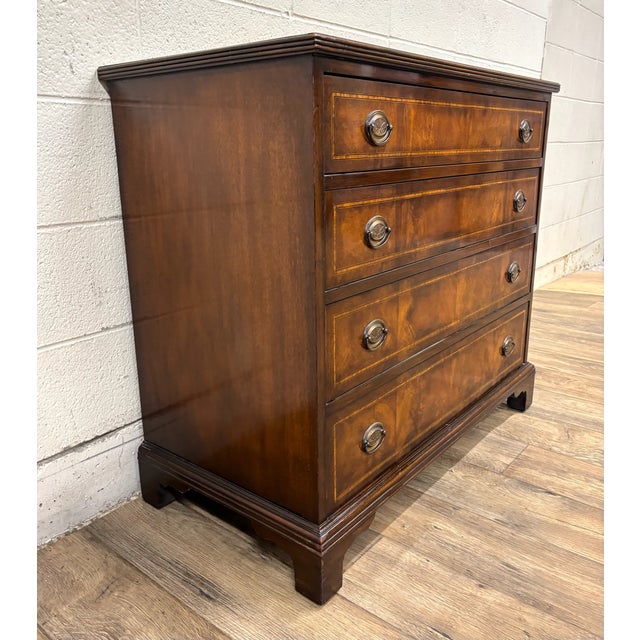 Late 20th Century Vintage Williams Kimp Furniture Co Chippendale Mahogany Side Chest of Drawers For Sale - Image 5 of 11