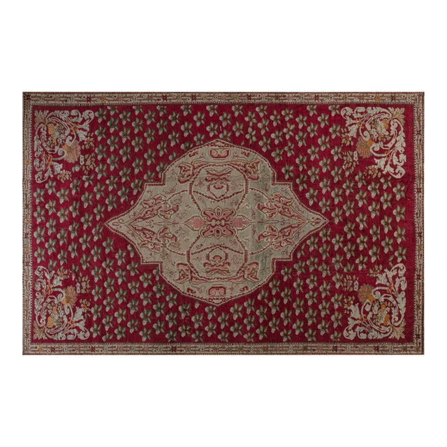 Authentic Turkish Ghiordes Red Rug For Sale