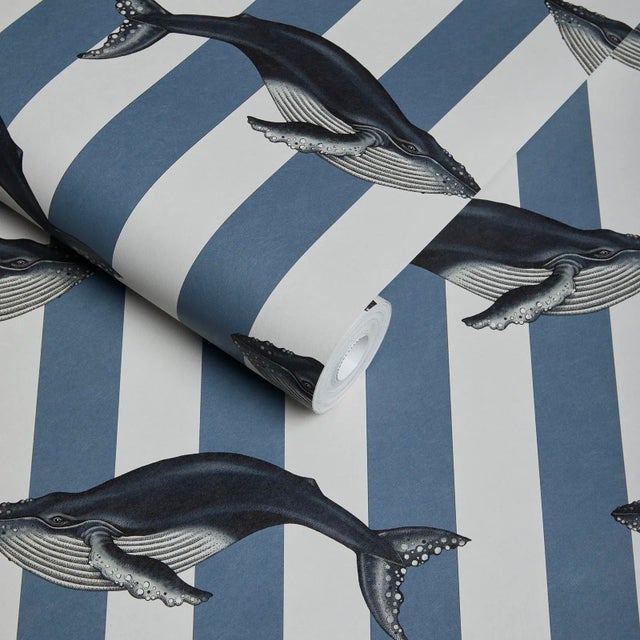 English House of Hackney Baleana Wallpaper - Denim For Sale - Image 3 of 4