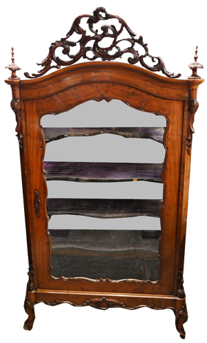 Antique French Display Cabinet in Mahogany, 1840