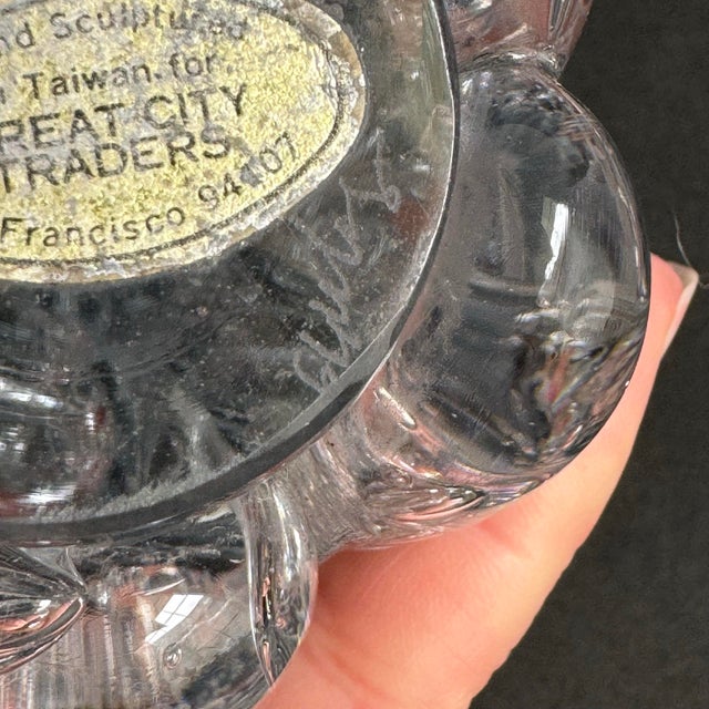 Vintage Art Glass Christmas Tree Sculpture Clear Bubbles For Sale - Image 11 of 12