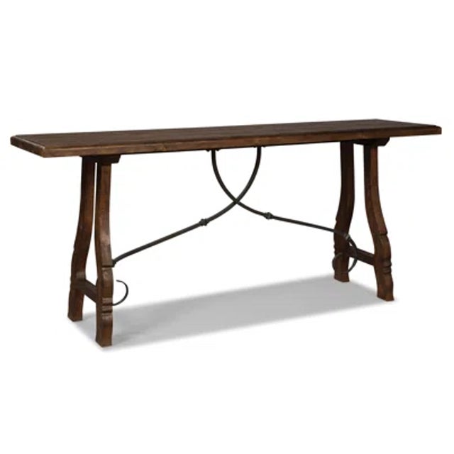 English Large Spanish Revival, Mediterranean Style Console Table – 76" For Sale - Image 3 of 7