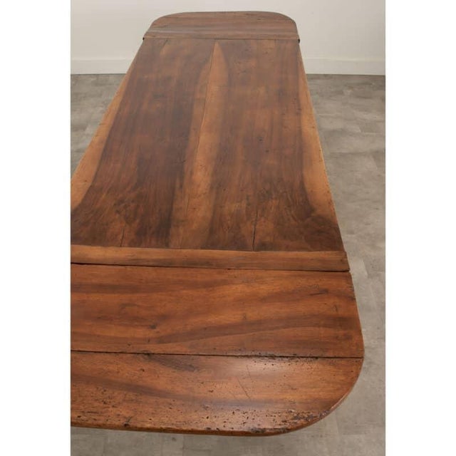 French 18th Century Walnut Drop Leaf Dining Table For Sale - Image 11 of 12