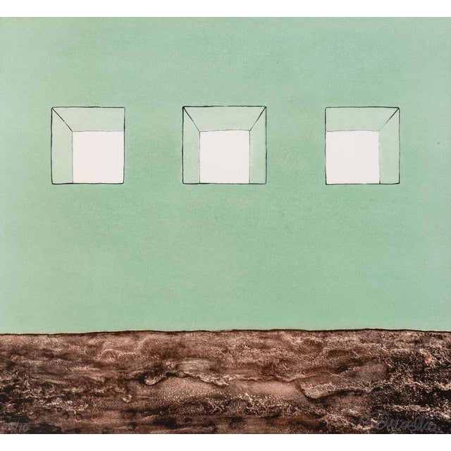 Elfi Schuselka (Austrian, b. 1940), Three Abstract Compositions, Prints in Colors, comprising: Barren Landscape with Three...
