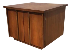 Mid-Century Modern Walnut Square Side Table by Lane Furniture, 1965
