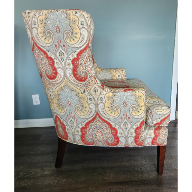 2020s Pair of Authentic Thibaut Monterey Wing Chairs For Sale - Image 5 of 17