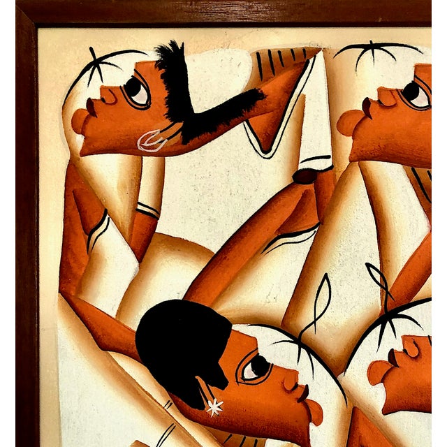 Late 20th Century Haitian Naïve Art Movement Signed Painting, by Laurent Casimir For Sale - Image 5 of 10