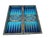 Handmade Wooden Backgammon & Chess Board Lapis, Turquoise & Mother of Pearl For Sale - Image 4 of 14