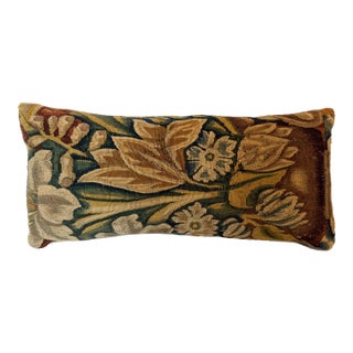 16th Century Renaissance Brussels Botanical Tapestry Pillow For Sale