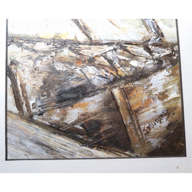 1990s Original John Mubiru African Abstract Expressionism the Dhows Oil Painting Art For Sale - Image 10 of 12