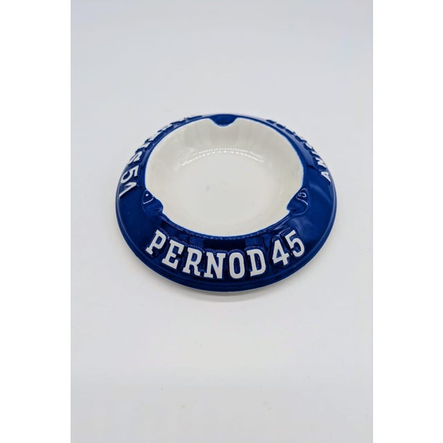 Rare original 1970s advertising ashtray by pernod pastis, made of fine ceramic, with all the writing in relief. In very...