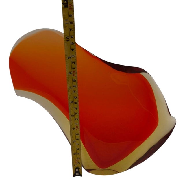 A striking and substantial Mid-Century Modern art glass sculpture of a sparrow, hand-crafted on the island of Murano,...