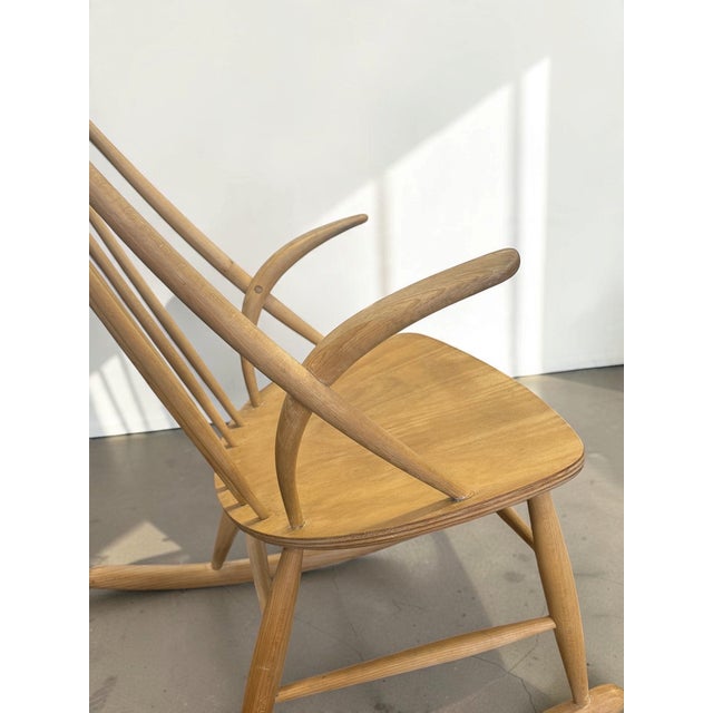 1950s Vintage Rocking Chair by Illum Wikkelsø for Niels Eilersen, 1950s For Sale - Image 5 of 8