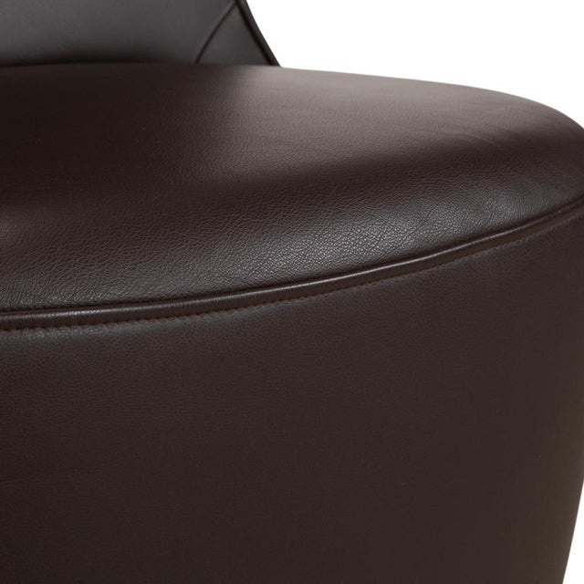 Modern Set of Freistil 149 Chair with Ottoman in Leather by Rolf Benz For Sale - Image 3 of 15