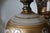 Vintage Hollywood Regency Gold and White Satin Glass Table Lamp For Sale - Image 10 of 18