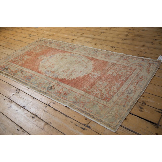 Vintage Distressed Oushak Rug - 3'5" X 6'4" For Sale In New York - Image 6 of 9