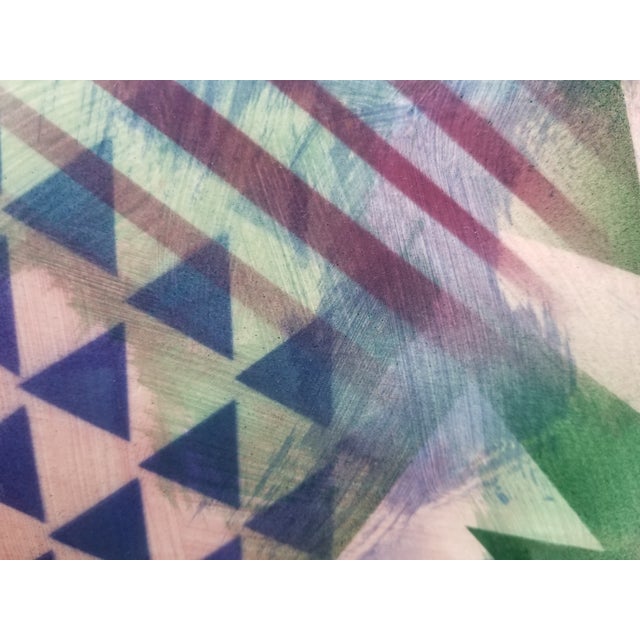 Geometric Ceramic Vase For Sale - Image 4 of 6