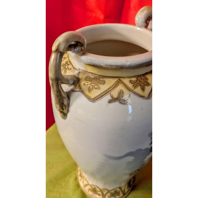 Japanese Mid‑Century Moriage Dragon Vase With Gold Relief, Made in Japan For Sale - Image 3 of 6