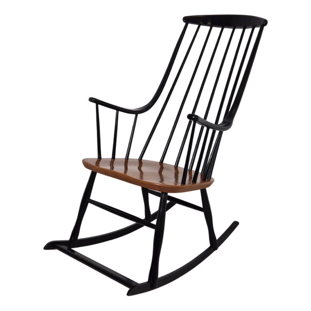 Mid-Century Danish Rocking Chair from Lena Larsson Grandessa, 1950s For Sale