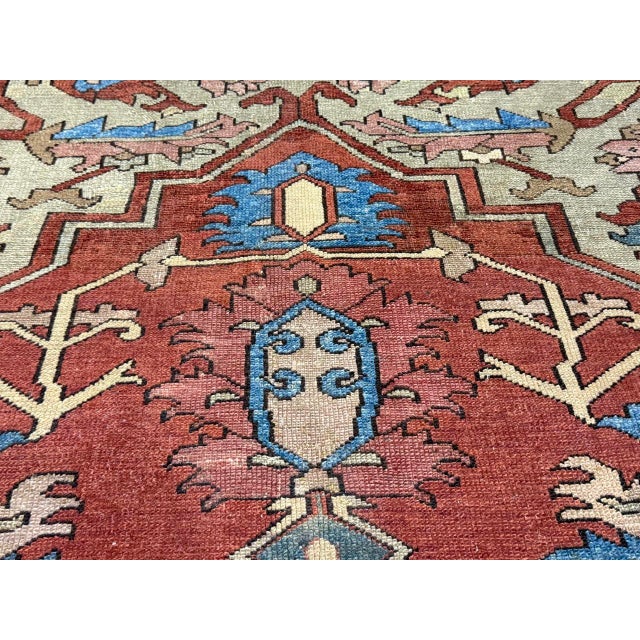 Antique Persian Serapi Rug 10’4” X 12’0" For Sale - Image 18 of 18