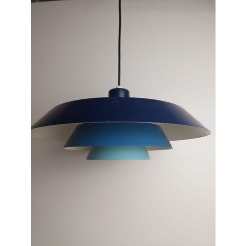 "Troika" Pendant Lamp by Bent Karlby for Lyfa (Denmark, 1960s) Up to 250V (Europe/UK Standard).The wiring of this item may...