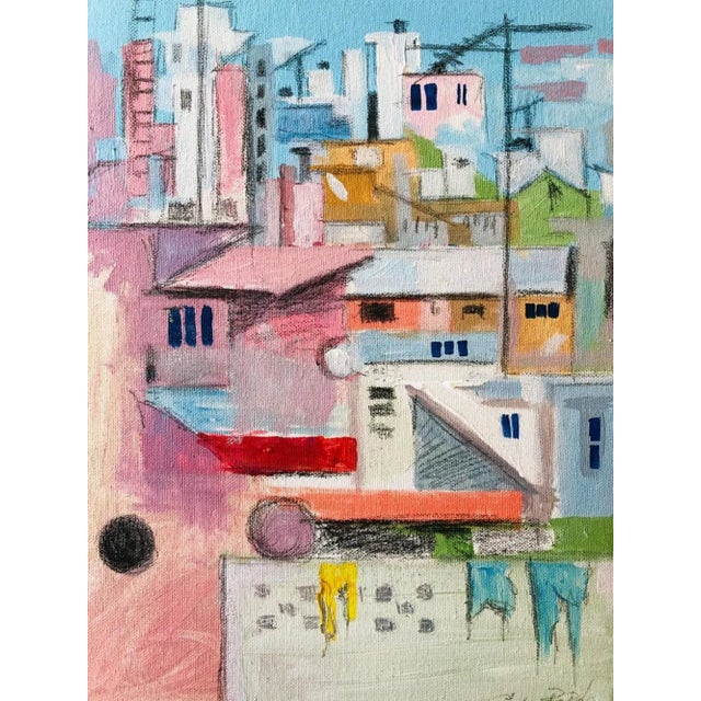 Paper Contemporary Cityscape 'The Kite Runner' Painting For Sale - Image 7 of 7