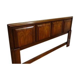 Mid-Century Walnut King Headboard by United For Sale