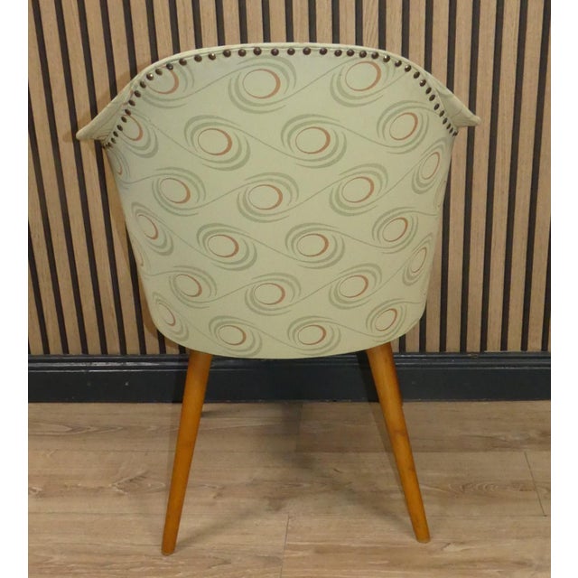 Mid-Century Modern Vintage Cocktail Chair with Typical Pattern, 1950s For Sale - Image 3 of 13