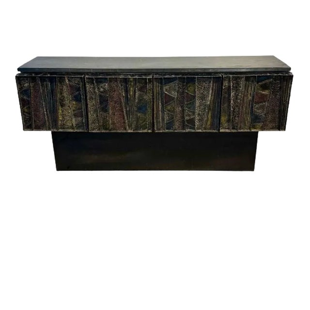 Paul Evans, Brutalist, Mid-Century Modern Deep Relief Credenza, Sideboard, 1967 For Sale