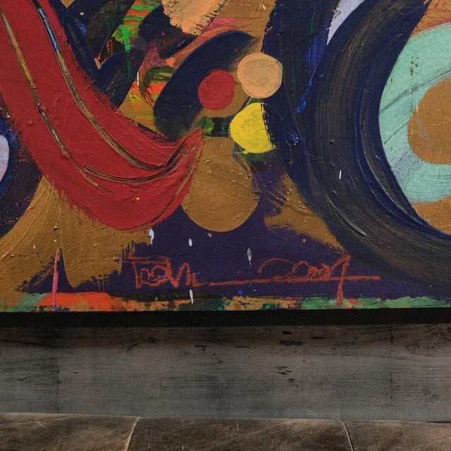 Markus Tollmann, Melanie mit Tier, 2000s, Acrylic on Plywood For Sale - Image 4 of 4