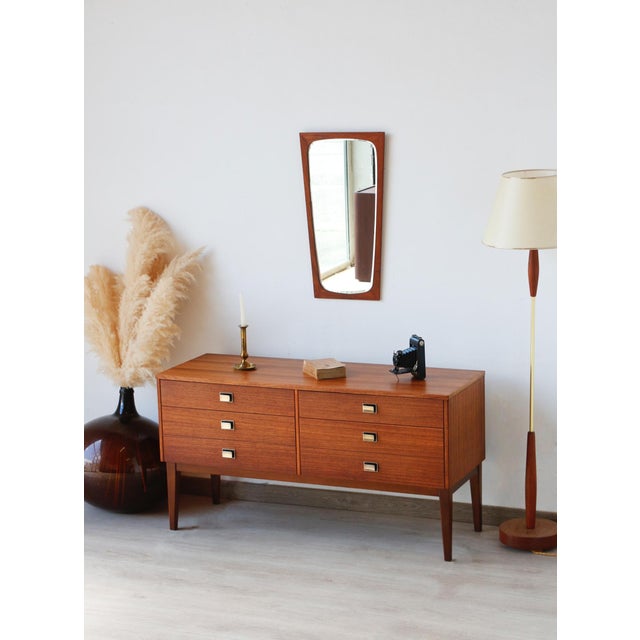 Mid-Century Modern Vintage Teak and Zebrano Chest of Drawers, 1960s For Sale - Image 3 of 18