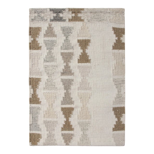 Muted Scandinavian Kilim Rug by Celerie Kemble for Chairish, 5'x7' For Sale